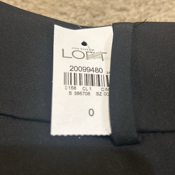 NWT Loft Marissa trouser pants. Black.  Size 0. - Picture 2 of 4